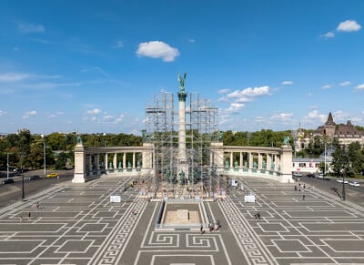 Gábriel Arkangyal szobor állványzat